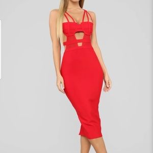 Red fashion Nova dress